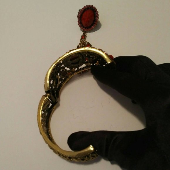 NWOT Statement Ring+Bracelet combined antique gold - Picture 6 of 8